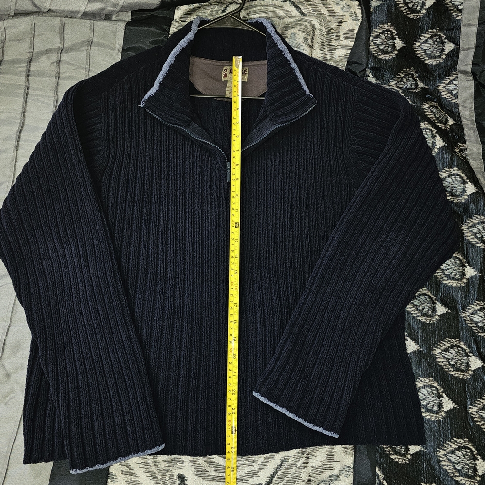 Alpine Design Men’s Fleece Pullover Quarter Zip Navy Blue Size M - Picture 4 of 10